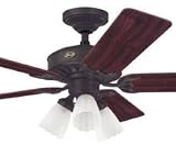 Hunter 52 Ceiling Fan - New Bronze Finish with Light Kit - Architect Series Model # 26447