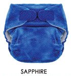 Blueberry Minky One Size Pocket Diapers - Hook/Loop - Sapphire