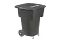 4-Wheel Mobile Trash Container With Lid - 95 Gallon Black