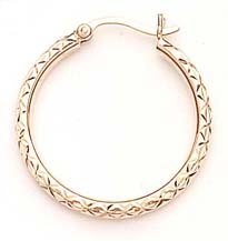 14kt Yellow Gold Hoop Earrings E3065