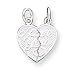 Sterling Silver I Love You 2-Piece Break Apart Heart Charm