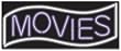 Movies Neon Sign