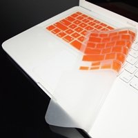Topcase Orange Keyboard Silicone Skin Cover with the Palm Rest Area for Macbook 13″ Unibody A1342 Including Free Mouse Pad