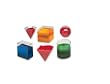 CLEAR PLASTIC GEOMETRIC 6/PK VOLUME