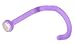Purple Bioplast Acrylic Nose Rings Twist / Screw - title=