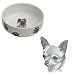 Smooth Chihuahua, paw print bowl, Porcelain by Rosalinde (7 in. x 2.5 in. deep)
