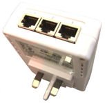 Homeplug TURBO 85 M Powerline 3 PORT Ethernet Adapter