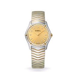 Ebel Watches - Ebel Classic Lady Two Tone Steel and 18k Gold with Diamond Bezel and Diamond Hour...
