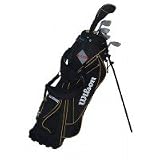 Wilson Herren Halbsatz Graphite Pro Staff LCG, Holz 5 ; Eisen 5,7,9,SW, Putter & Bag, LH, Regular (R), WGG110005