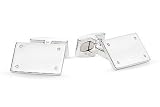1/8 Carat Diamond Sterling Silver Cufflinks