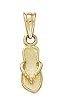 14k Small Flip-Flop Pendant - JewelryWeb