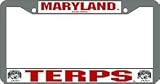 Maryland Terrapins Chrome License Plate Frame - SET OF 6 - Sports Merchandise