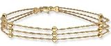 9.5 Three-Row Beaded Ankle Bracelet
