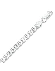 Sterling Silver 20 Inch 120 Flat Marina Chain Necklace - 5.0mm Wide