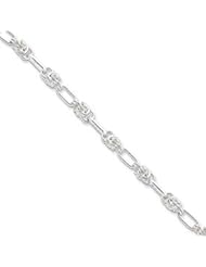Sterling Silver 8.5inch Polished Fancy Link Bracelet QH224-8.5"