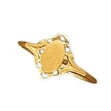 14K Yellow Gold Children's Signet Ring - Size 3