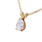14K .25 CT Pear Shaped Diamond Pendant