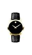Movado Men's 606086 Museum Black Genuine Leather Strap Watch