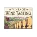 Vintage Wine Tasting Cutting Board Glass