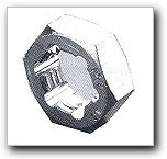 Century Carbon Steel Hexagon Pipe Die - 1/4-18 NPT