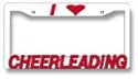 I Love Cheerleading License Plate Frame