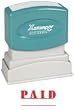 SHA1221 - Paid Ink Stamp, 1/2x1-5/8, Red Ink