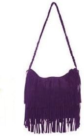 Shopinthebox Fashion Celebrity Fringe Tassel Shoulder Messenger Bag Hand Purple