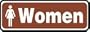 RESTROOM SIGNS WOMEN (W/GRAPHIC) 3" x 10" Adhesive Vinyl Sign
