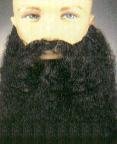 Curly Beard w/ Attached Moustashe