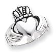 Sterling Silver Antiqued Claddagh Ring