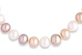 Multi-Colored Cultured Pearl Necklace w/14K Gold Clasp