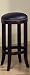 24" Height Dark Cherry finish Leather Bar Stool