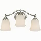 Murray Feiss Brushed Steel Claridge Bathroom & Vanity 3 Bulbs