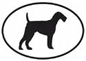 Airedale Sticker (Black/White, 5' x 3.5')