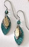 Silver Forest Tri-colored Drop Earrings GOLDTONE