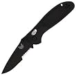 Benchmade Pardue Design Axis ComboEdge Mini-Griptilian Drop-Point Blade with Ambidexterous Thumb Studs and BK1 Coating (Black)