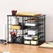 ~:~ RUBBERMAID ~:~ 12-Slot Organizer, MDF, Desktop Sorter, 21w x 11-3/4d x 16h, Black Image