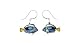 Clearly Charming Pacific Blue Tang Silver and Enamel Earrings