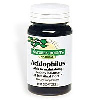 Acidophilus Capsules, Nature's Bounty, 100 Ea