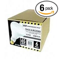 Feit Electric 65BR30 FL MP-130 65-Watt BR30 Indoor Reflector Flood Light, White, 6 Pack by Feit Electric