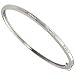 14Kt White Gold Slim Diamond Bangle Bracelet