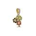 Yellow Gold Pendant w Sapphire Ruby Emerald & Diamonds