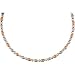 14Kt Tricolor Distinctive Pellet Necklace