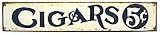 Retro Vintage Cigars 5 Cents Metal Sign