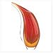 Crimson Sunset Abstract Art Deco Glass Vase Home Decor
