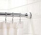 Bianca Shower Rod (Chrome/White) (42" - 72"L x 2"Diameter)