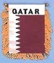Qatar Window Mirror Hanging Mini Banner Flags - 4" x 6"