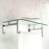 Motiv 0243-20/PC Sine Tempered Glass Hotel Bathroom Shelf