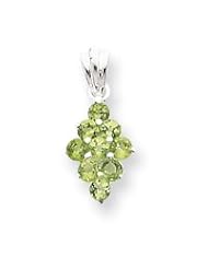 Sterling Silver Peridot Pendant QC2209"