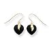 Sardelli - 14kt Gold Onyx Heart w/Leaf Earrings